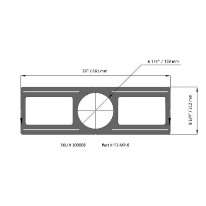 Picture of 6-1/4'' Round Pre-Mounting Plate For Slim LED round fixtures