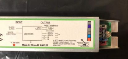 Picture of LED Driver, 40 watts, 28-36V DC Dimming 0-10V, Max. 1.05A, Damp Locations, 347V