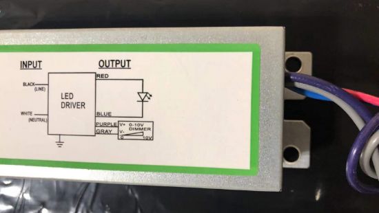 Picture of LED Driver, 60 watts (1150), 26-43V DC Dimming 0-10V, Max. 1.15A, Damp Locations, 347V