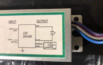 Picture of LED Driver, 60 watts, 25-42V DC Dimming 0-10V, Max. 1.5A, Damp Locations, 347V