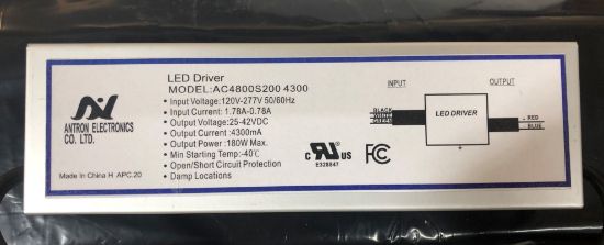 Picture of LED Driver, 200 watts, 25-42V DC, Max. 4.3A, Damp Location, 120M