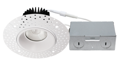 Picture of 4'' Trimless LED Downlight, 15 watts, Triac Dimming, 1000 lms, 5 CCT Switchable, 120V, Wet Location, Round, White