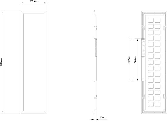 Picture of 1 x 4 Led Panel Light, Backlit, Pre-select Wattage 25W-30W-40W,  CCT 3.5K-4K-5K, Dimming 0-10V, 5000 lms, 120-347V