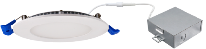 Picture of 4" Slim LED Light Panel, 12watts, 985lms, Dimmable, Pre-select 5 CCT, 120V, ROUND, Damp Location