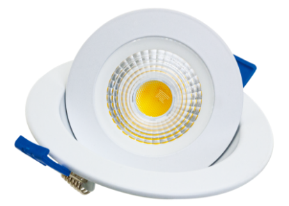 Picture of 4" LED Floating Gimbal, 9 watts, Pre-select 5 CCT, 700 lms, Dimmable 10-100%, 120V, Round, White