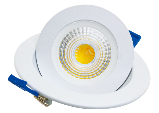 Picture of 4" LED Floating Gimbal, 9 watts, Pre-select 5 CCT, 740 lms, Dimmable 10-100%, 120V, Round, White