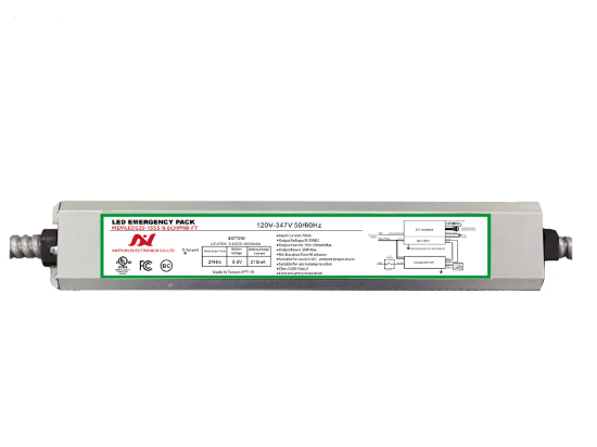 Picture of LED Emergency Pack, 20 watts, 15-55V DC, Min. 90 mins, Battery 9.6V, 120-347V, with Flexible Conduit