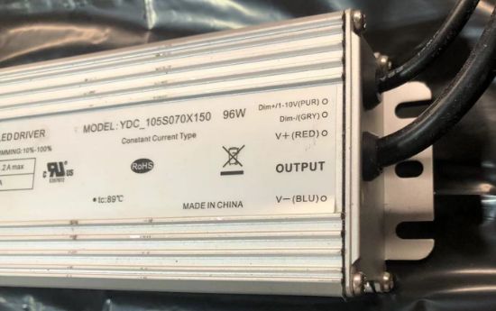 Picture of LED Driver, 96 watts,68-137V DC, Dimming 0-10V, Max. 1.20A, Damp Locations, 120-277V