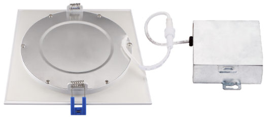 Picture of 4'' Slim LED Light Panel, 12 watts, 700 lms, Dimmable, Pre-select 5 CCT, 120V, SQUARE, Damp Location