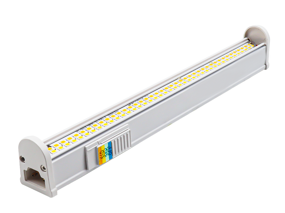 Factory Direct Lighting FDL LED. 11 LED T5 Under Cabinet Light, 5 watts,  420 lms, Pre-selectable 3 CCT 3000K/4000K/5000K, Triac Dimming, 120V, With  Mounting Clips