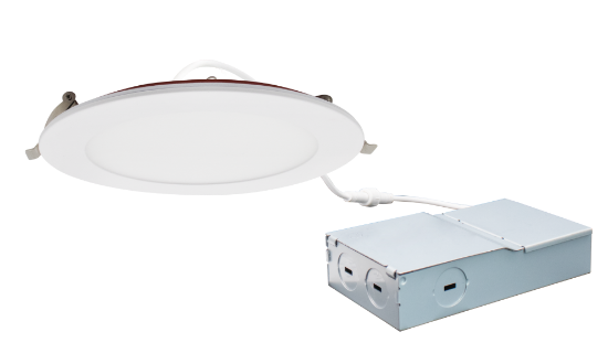Picture of 6'' LED Fire Rated Recessed Downlight, Pot Light, 15 watts, 1230 lms, Pre-select 5 CCT, Triac Dimming, 120V, Round, Wet Location