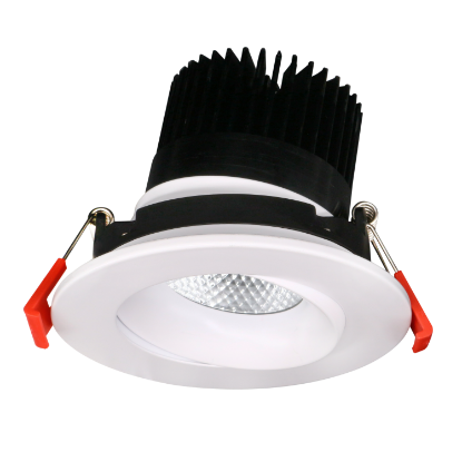 Picture of 3.5'' Recessed Gimbal Downlight, 12 watts, 800 lms, CRI 90+, Pre-select 5 CCT, Triac Dimming, 120V, White, Round, Wet Location