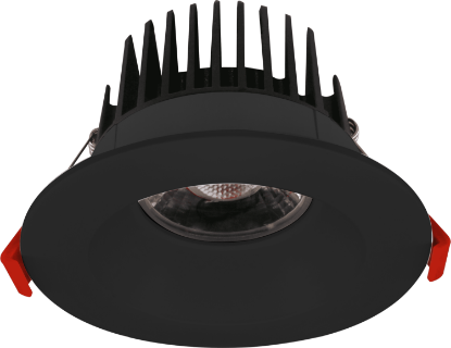 Picture of 4'' Recessed Downlight, 12 watts, 800 lms, CRI 90+, Pre-select 5 CCT, Triac Dimming, 120V, Black, Round, Wet Location