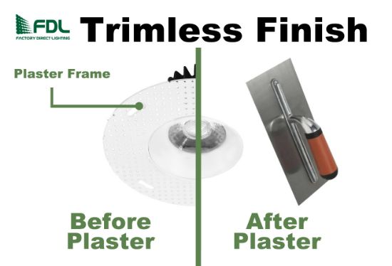 Picture of 3.5'' Trimless LED Downlight, 12 watts, Triac Dimming, 985 lms, 5 CCT Switchable, 120V, Wet Location, Round, White