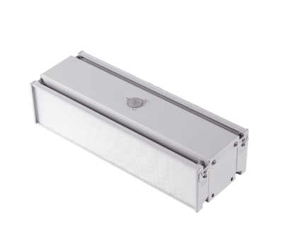 Picture of FDL LED Foldable Adjustable Beam Angle Linear Highbay, Pre-Select 3 Wattage 80-100-150 watts, Pre-Select 3 CCT 3500K-4000K-5000K, up to 150 lms/W, Dimmable 0-10V, Pre-adjustable angle 0-60°, 120-347V