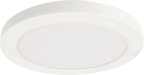 Picture of 9" LED Flush Mount with PIR Motion Sensor & Photocell, 18 watts, 1476 lms, CRI 90+, Pre-select 5 CCT, Dims to 30% by Sensor, IC & Wet Location Rated, Round, White