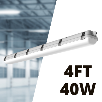 Picture of LED Vapor Tight IP65 Rated, 4 FT, 40 watts, 3 CCT 3.5K-4K-5K, 5200 lms, Dimming 0-10V, 120 - 347V