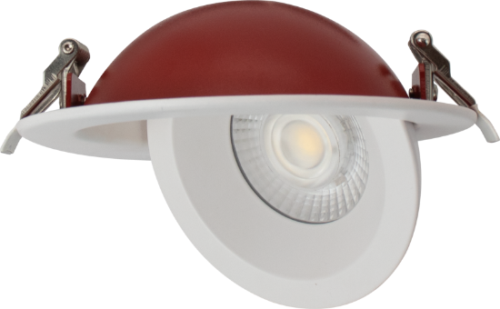 Picture of 4" LED Floating Gimbal, 2-hours Fire Rated, 9 watts, 738 lms, Pre-select 5CCT, Triac Dimming, 120V, Round, Damp Location, White