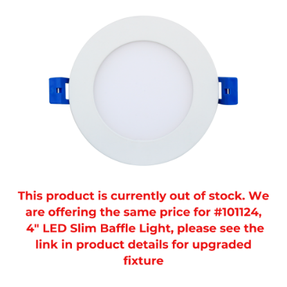 Picture of 4" Slim LED Light Panel, 12watts, 985lms, Dimmable, Pre-select 5 CCT, 120V, ROUND, Damp Location
