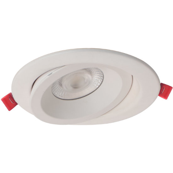Picture of 4" LED Floating Gimbal, 2-hours Fire Rated, 9 watts, 738 lms, Pre-select 5CCT, Triac Dimming, 120V, Round, Damp Location, White
